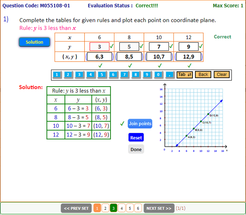 Screenshot Showing Educo Learning Center's Math Practice Sheets